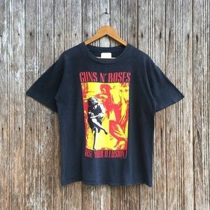 Retro Gun N Roses Use Your Illusion Tour Band Concert T-shirt